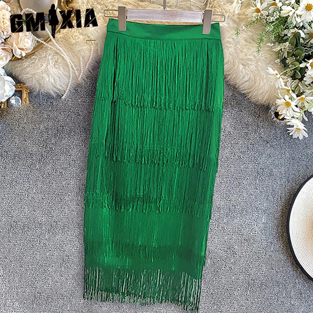 GMXIA Dámská móda Ležérní Jednobarevný Potisk Letní Jarní Sukně