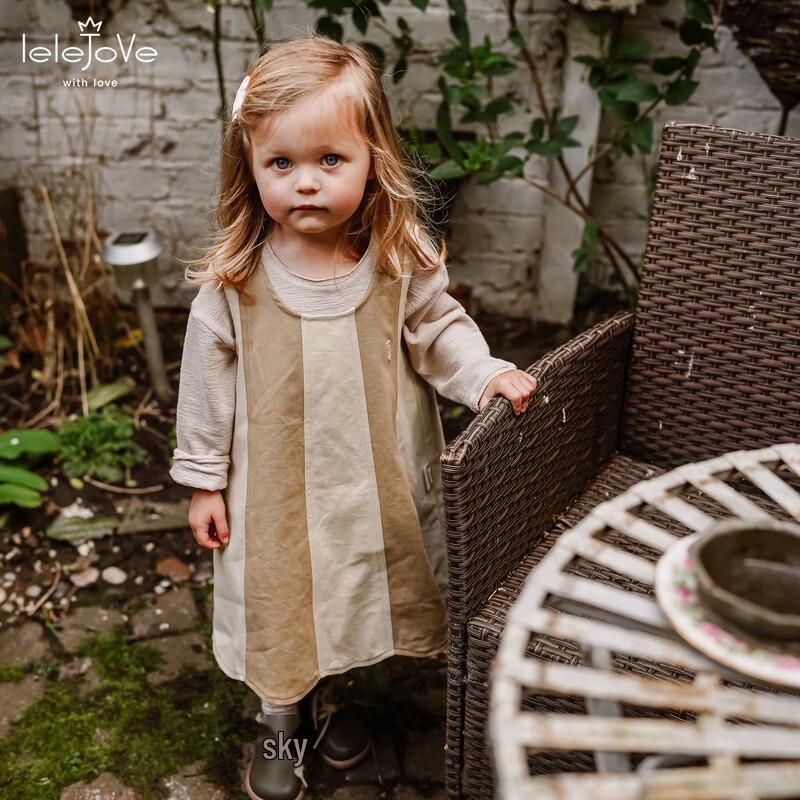 LELE JOVE Baby Girl Nordic Style Suspender Dress 90