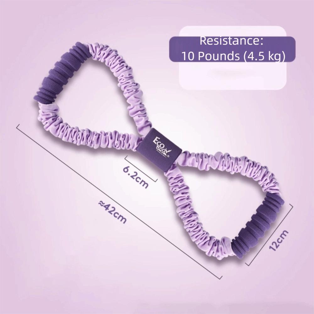 

Silicone Rope 8-Line Puller Elastic Band 8-Figure Resistance Band Shoulder Slimming 10 Pounds фіолетовий