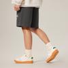 Li-Ning Atmungsaktive Locker Sitzende Elastische Bedruckte Buchstaben Strick Casual Shorts Herrenshorts Dunkelgrau AKSU685-7