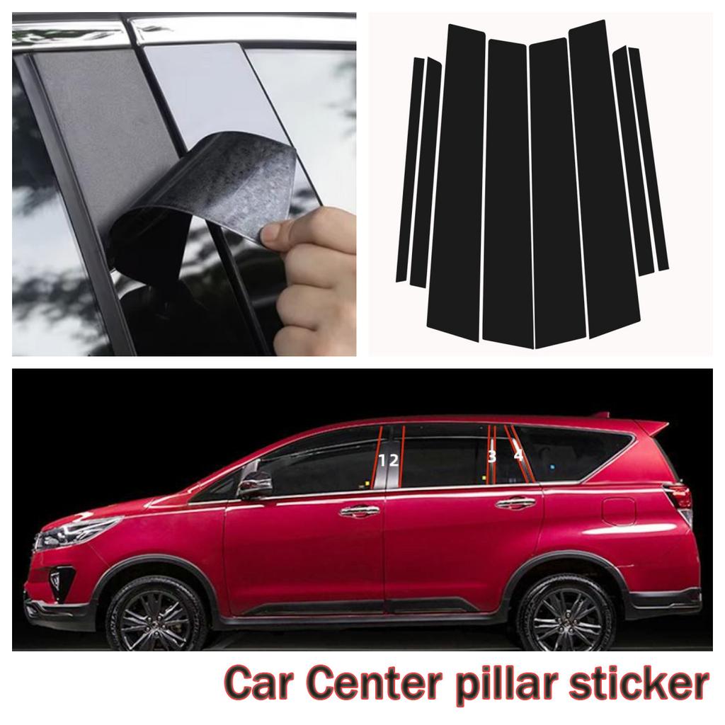 For Toyota RAV4/Venza Innova window modification with glossy black center pillar sticker accessories