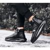 Herren Klettverschluss Übergröße Dicke Sohle Höhenerhöhung Winter Warm Fell Schneestiefel Gepolstert Gefüttert Stiefeletten Rutschfest Wandersneakers Baumwollstiefel