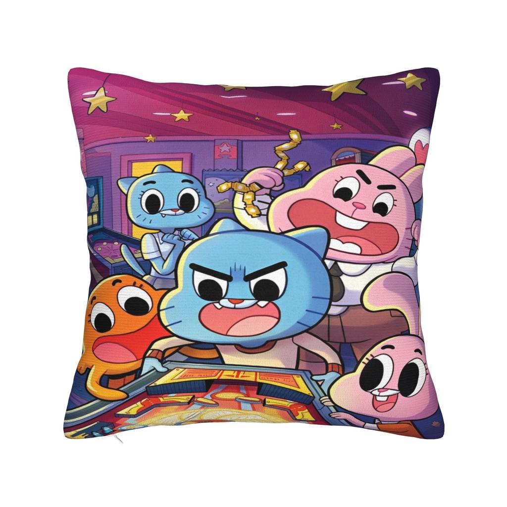 The Amazing World Of Gumballs Printed Pillowcase Cushion Cover  Throw Pillow Cover New Style Bed Decoration Zippered Multi Size