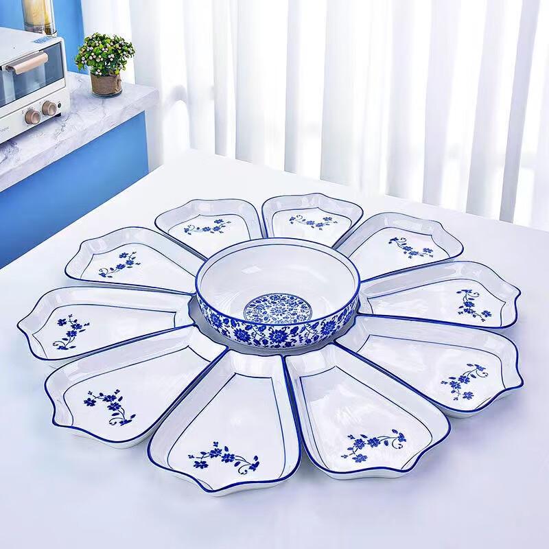 Naijiang Blue & White Porcelain Dinnerware Set