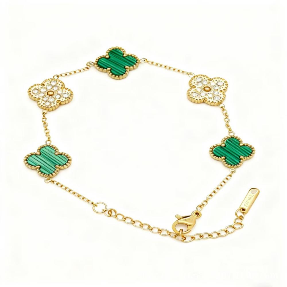 High-end Four-leaf Clover Bracelet Titanium Steel Colorfast Women's Bangle