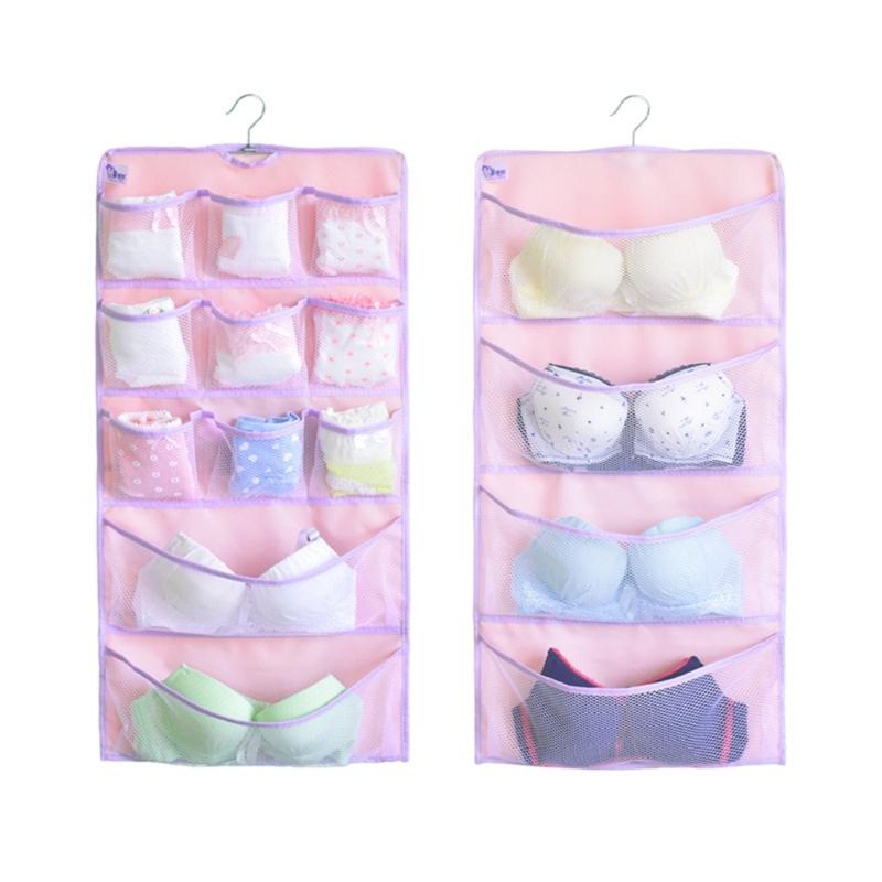 Closet Hanging Organizer for Bra Underwear Underpants Socks Hanging Bra Organizer Wardrobe Hanging Storage Bag