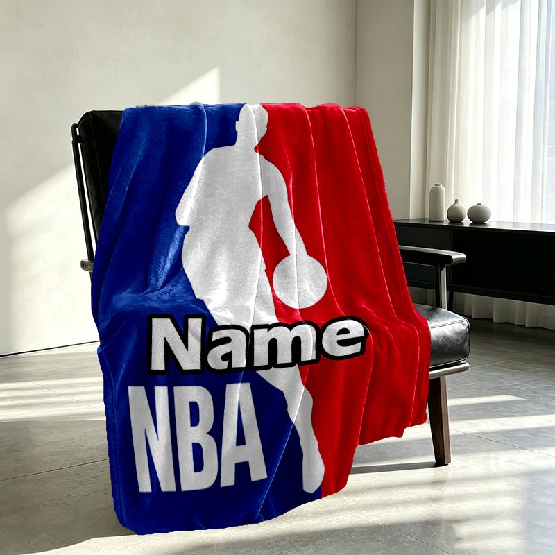 Custom Name Personalized NBA Print Blanket, Home Decor, Bedroom, Sofa, Camping, Couch, Gifts for Birthday Christmas