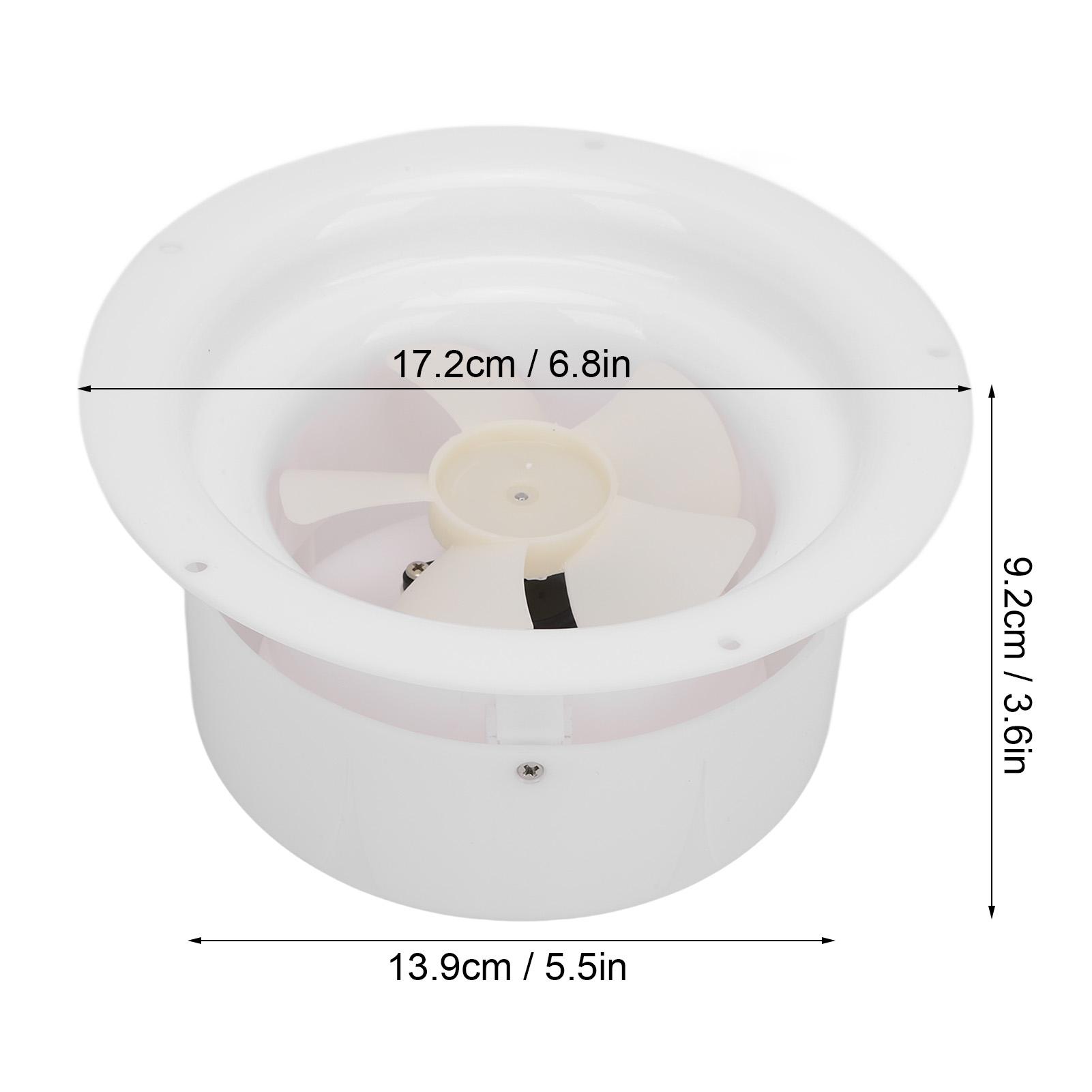 

Camping Car Solar Powered Vent Fan with Mounting Screws Ceiling Exhaust Ventilation Fan for RV Boat Trailer білий