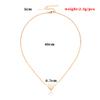 Simple and Exquisite Versatile Necklace, Alloy Peach Heart Simple Collarbone Necklace