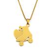 I Love Roller Skates Sympol Chain For Women Men Stainless Steel Gold Color Sports Femboy Egirl Design Pendant Necklace Jewelry