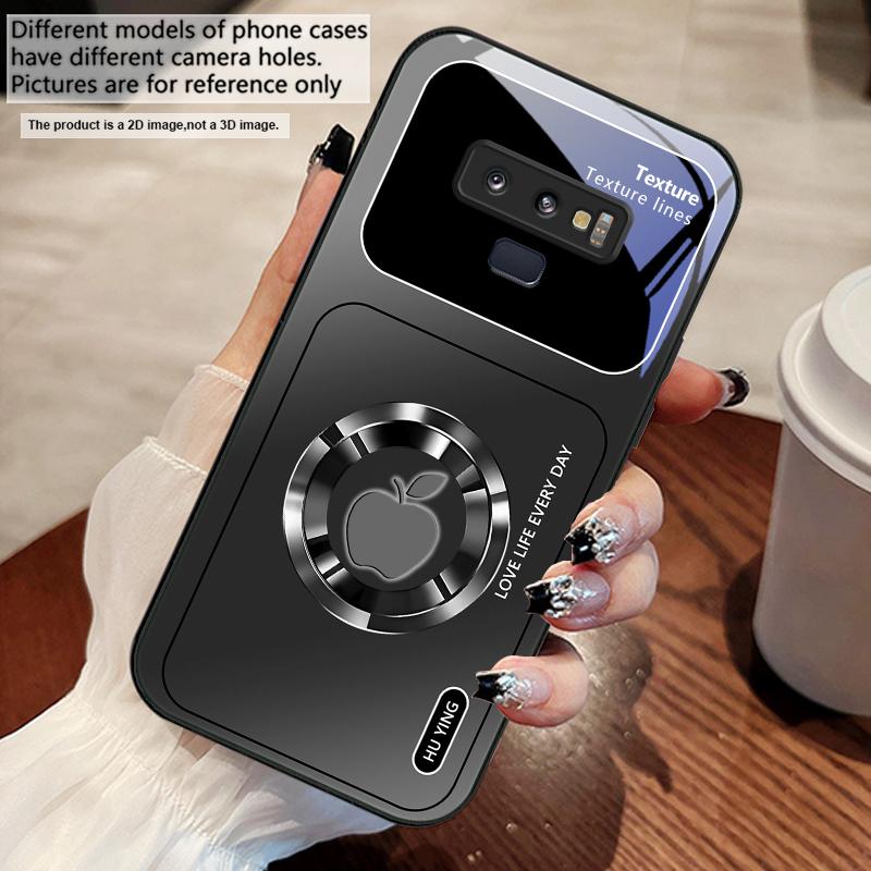 Silver circle apple icon For Samsung M02 12 Note 8 9 10 20 A 01 A02 A03 Core 04 05 06 10 12 13 14 15 A16 glass Ultra phone case