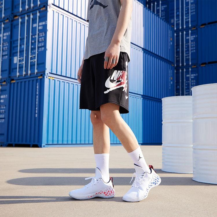 Air Jordan Jumpman Logo Printing Knit Basketball Sports Shorts Black Men's DH9509-010