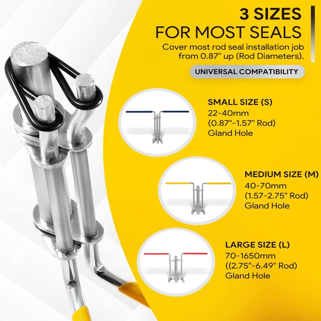 3 Pack Seal Installation Set Nut Wrench Repair Set Hydraulic Seal Installation Tool Gland Wrench for Farm Equipment