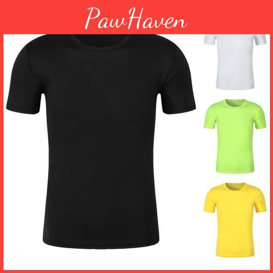 Tshirt Short Sleeve Advertising Unisex O Neck Sweat Absorption Quick Dry Soft Breathable Diy Print Elastic Sports Meet Activities Top