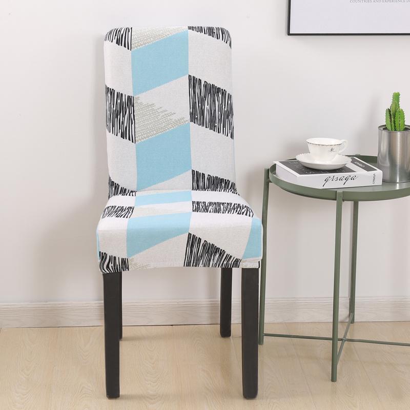 1PC Geometric Chair Cover for Dining Room Elastic Universal Seat Slipcovers for Kitchen Wedding Banquet Housse De Chaise