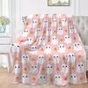 Halloween Throw Blanket Cute Ghost Flannel Blanket Ultra-Soft Warm Throw Blanket For Bedroom Living Rooms Couch Sofa Home Decor