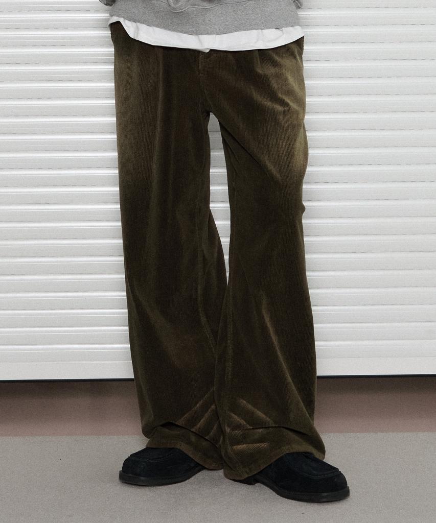 Ledeoli Washed Corduroy Pants [Black]