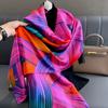 Spring Scarf Women'S Luxury Design Polyester Material Smooth Scarf Soft Shawl Beach