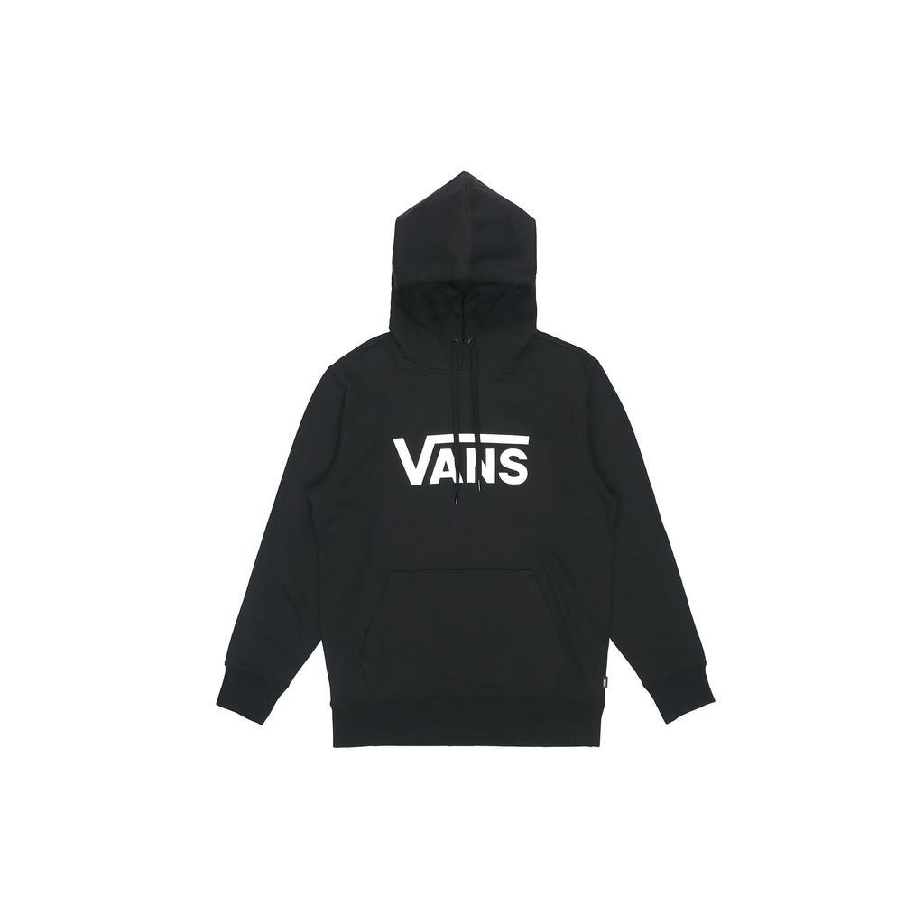 Vans Logo Print Pullover Hoodie Unisex Tops Black VN0A54N8BLK