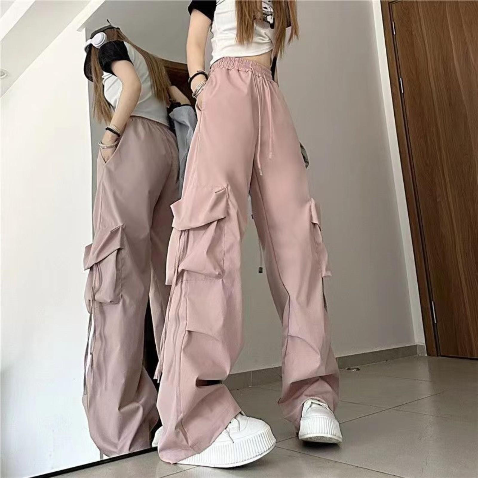 Hot Girl Workwear Casual Pants Women s Summer Loose Wide Leg Trousers M