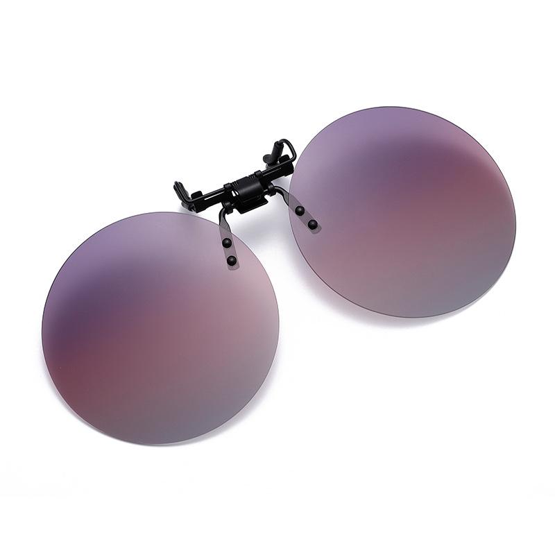 Retro Polarized Clip-On Sunglasses for Men & Women - Round Metal Flip-Up Prescription Glasses