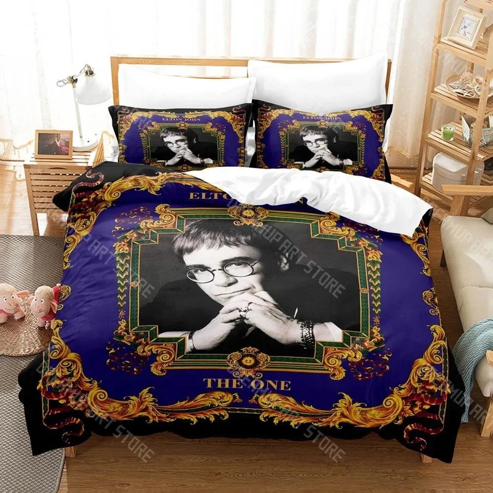 

3D Print Elton John Bedding Set Single Twin Full Queen King Size Bed Set Aldult Kid Bedroom Duvetcover Sets EU Single 90x200cm