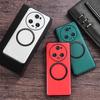 Back Case for Honor Magic5 Pro PU Leather Coated TPU+PC Phone Cover Compatible with MagSafe Charger