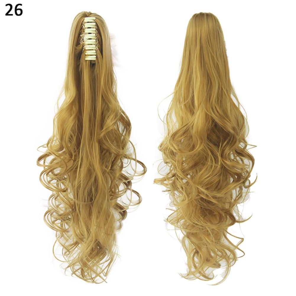 High Temperature Wire Wig European and American Big Wave Catching Ponytail Fashion Curly Hair Bundle