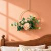 Artificial Flower Wreath, Sustainable Hanging Ornaments, with Elegant Flower Decorations for Bedroom Living Room Balcony Cafe Nursery