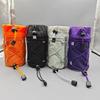 Portable Backpack Strap Pouch Drawstring Shoulder Strap Hanging Bag Water Bottle Holder  Hiking