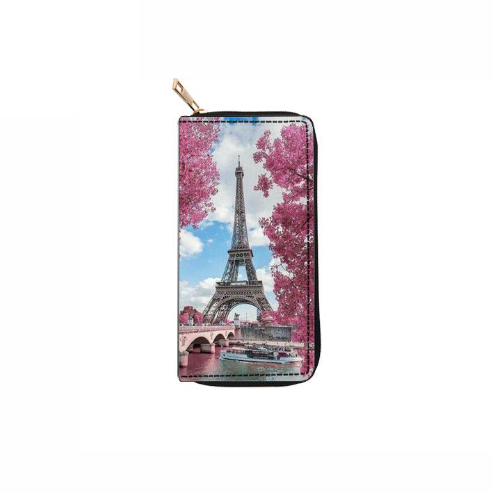 

Eiffel Tower Long Zipper Wallet Clutch Wallet