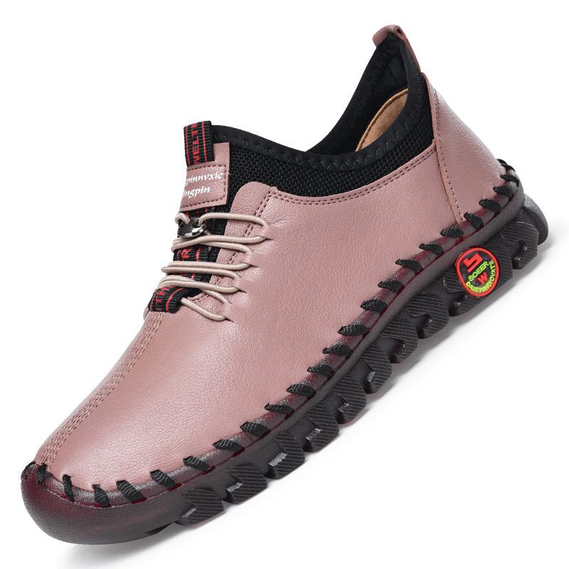 Handmade soft-soled mother casual shoes single shoes women's spring and summer new square dance shoes breathable soft leather women's shoes