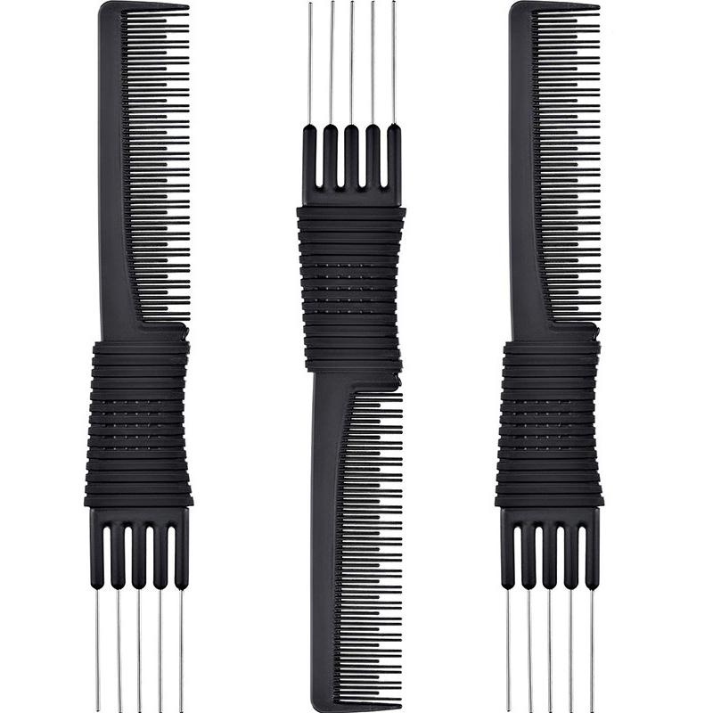 Oil Head Curly Comb Men Double Side Tooth Combs Steel Needle Fork Combs Hair Brush Barber Salon Hairdressing Tools