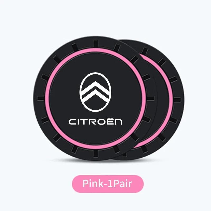 2pcs Silicone Car Water Cup Holder Coaster Anti Slip Pad Mat For Citroen Jumper Celysee Cactus Picasso Aircross Saxo Grand Aia256