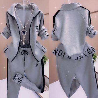 Abito da donna Maglione e pantaloni Harem Hip Hop Abito sportivo a due pezzi Primavera Autunno Maniche lunghe
