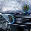 12V/24V Car Cooling Fan Dual Head 360° Rotation Vehicle Mounted USB Fan Auto Cooler Fan for Dashboard Air Circulator Fan