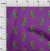 oneOone Cotton Flex Fabric Paisley Block Printed Craft Fabric BTY 40 Inch