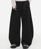 Dipain [Special Feature] Curved Sweatpants Mono Black
