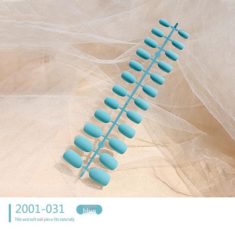 Matte, gefrostete Nagelaufkleber - 24-teiliges Set tragbarer künstlicher Nägel