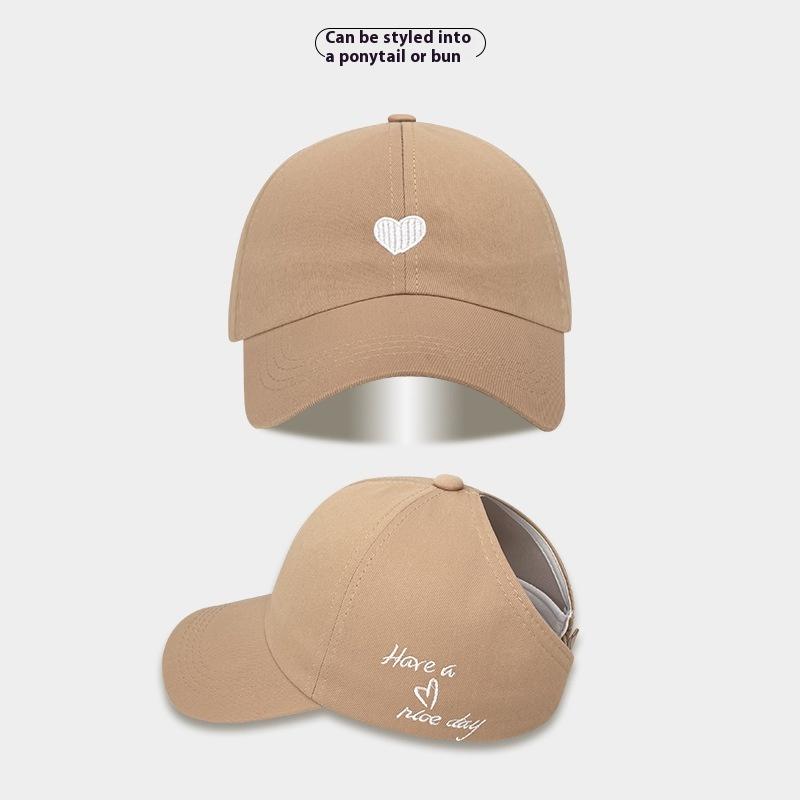 Love Parent-child Hat, Children's Baseball Cap, Girls Can Tie a Ponytail, Sunshade Cap, Summer Sunscreen, Empty Top Sun Hat