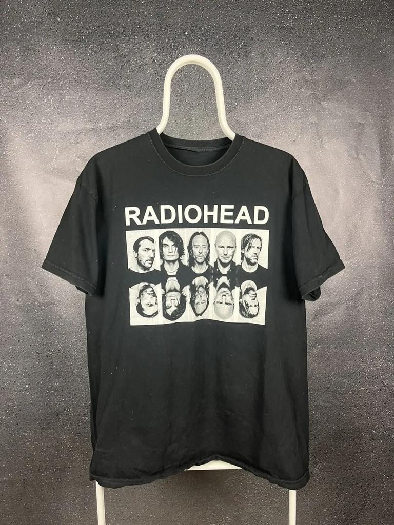 New Cotton Print Super Elastic Casual RADIOHEAD THE BENDS Vintage Unisex T-shirt Casual Print Round Neck Loose Oversize T-shirt