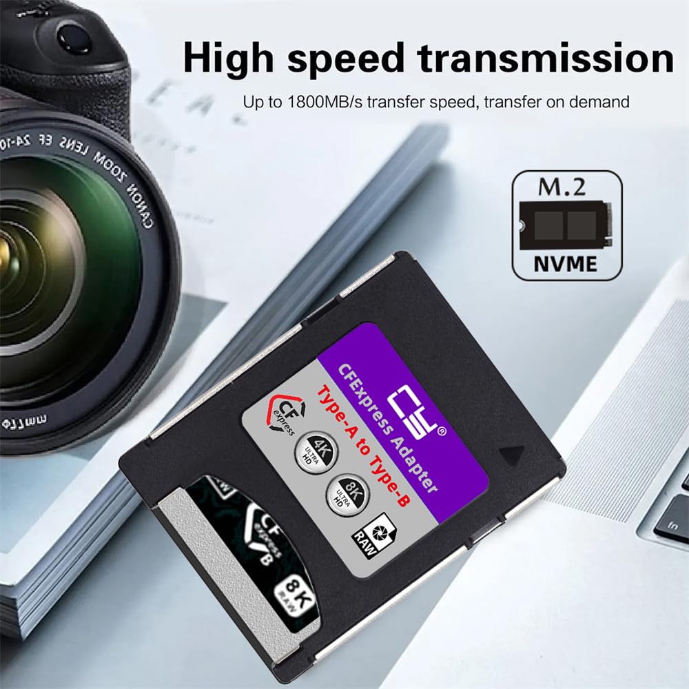 CABLECC CFE CFA to CFB Memory Card Kit Case CFEXPRESS TO Adapter Camera 8K RAW PCIE Expansion TYPE-A TYPE-B