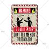 Retro Waarschuwing Metalen Bord Gevaar Vintage Plaquette Metaal Voorzichtigheid Blik Poster Metalen Plaat voor Garage Park Huis Man Cave Wanddecoratie