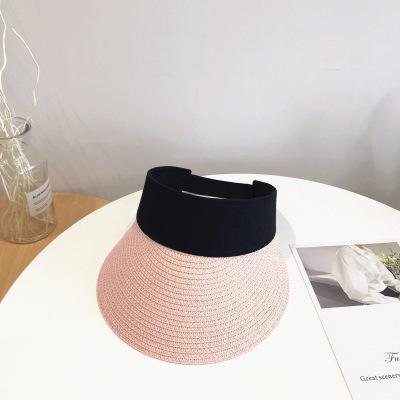 2026 Summer women casual straw hat Sun shade cap Lady female outdoor Holiday beach visor cap Large brim hat Gorros