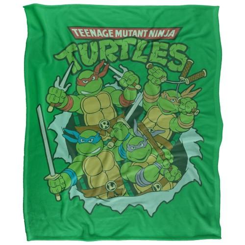 TMNT Group Retro Silky Supersoft Blanket