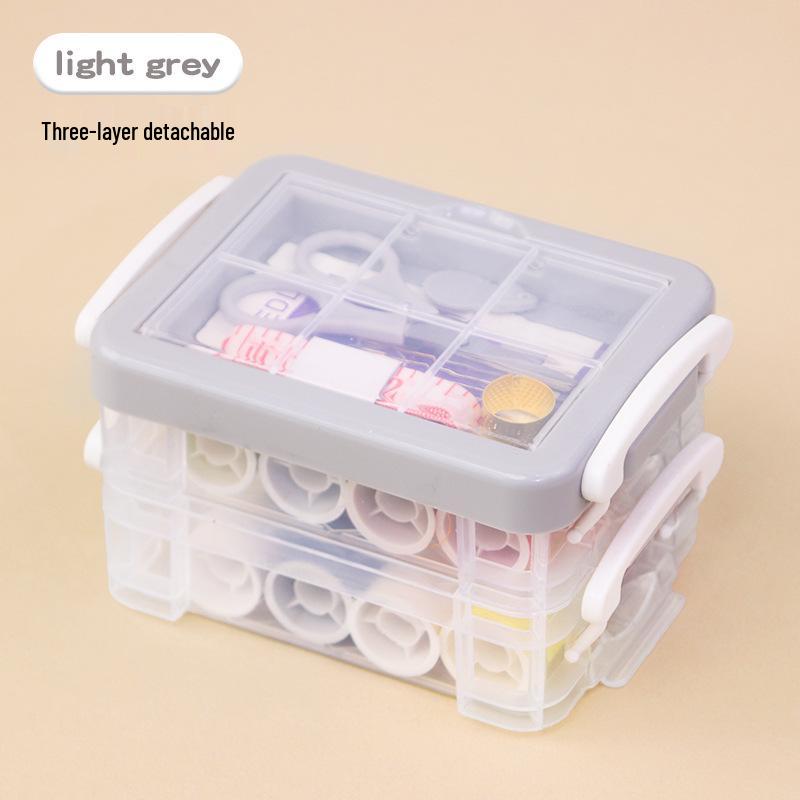 30-Piece Three-Layer Sewing Kit: High-Grade Gift Box and Large Storage Bag with Needles and Thread