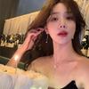 925 Silver Needle Flash Diamond Bow Fringed Earrings Women's Design Sense Long Pearl Earrings Popular Earrings