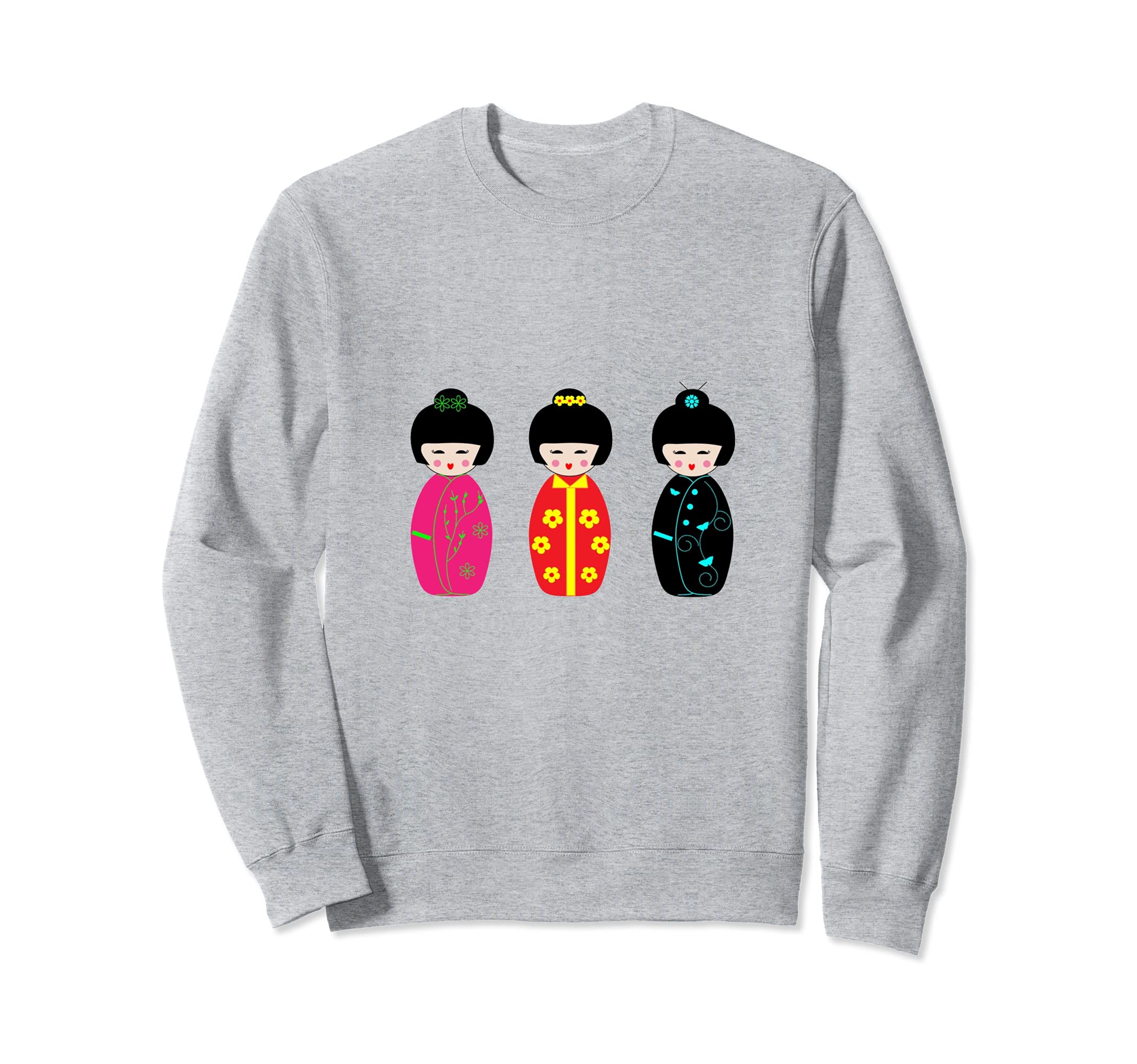

Japanese Kokeshi Doll Sweatshirt серый