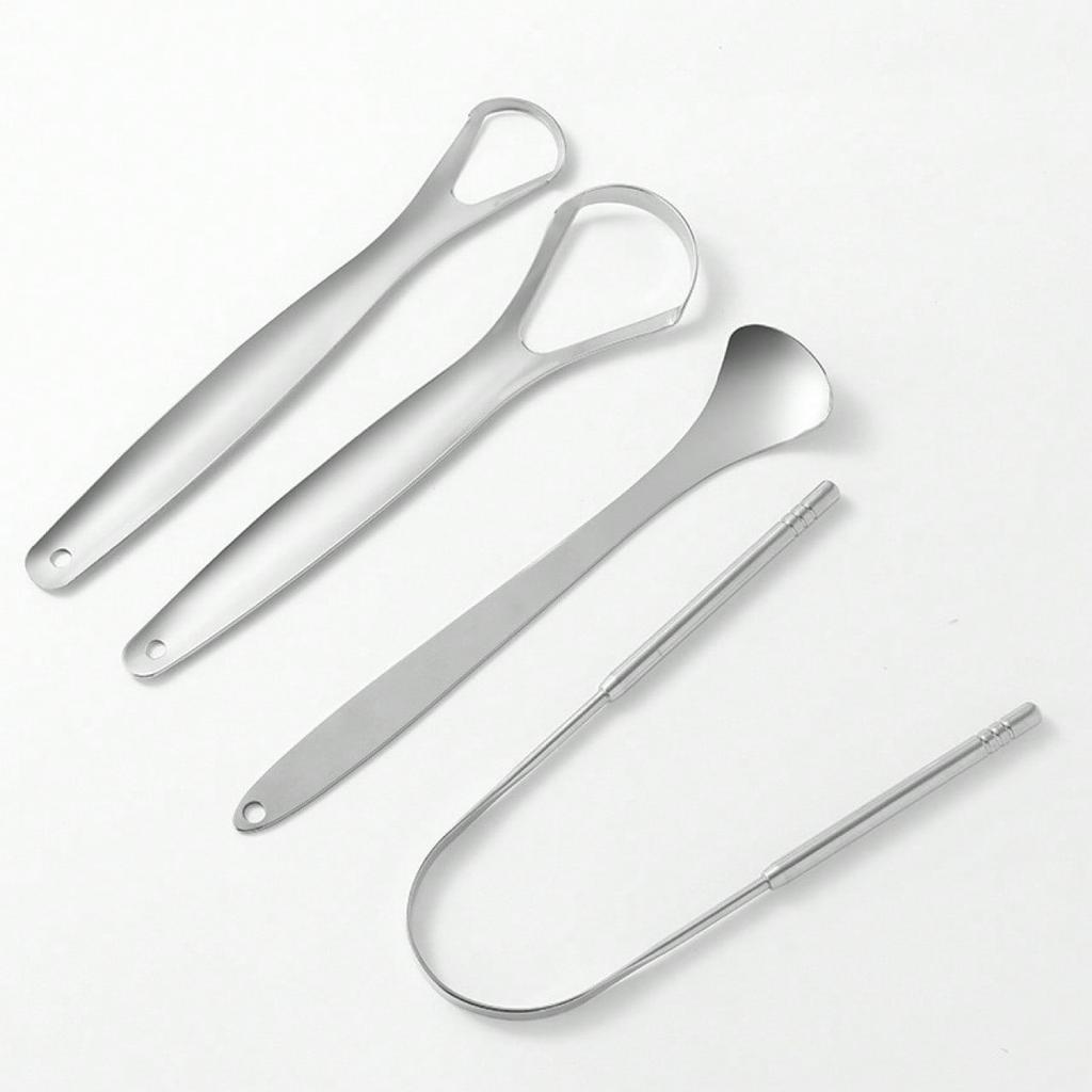 Stainless Steel Tongue Cleaner For Oral Hygiene Reduce Bad Breath With Large Case Healthy Gum Fresh Breath