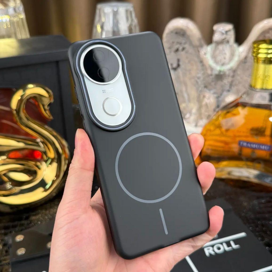 

Для VIVO V40 V30 Pro Чехол Простой и мягкий Магнитный ПК Приятный на ощупь Противоударный Чехол для VIVO V 40 30 Pro Funda For VIVO V40 Pro чёрный